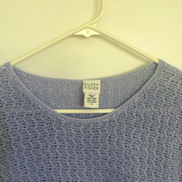 Eileen Fisher Periwinkle Blue Linen Sweater - Picture 2 of 4